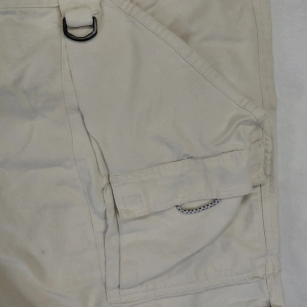 Columbia PFG Mens Beige Cotton Canvas Cargo‎ Fishing Shorts 5X 7L Big and Tall